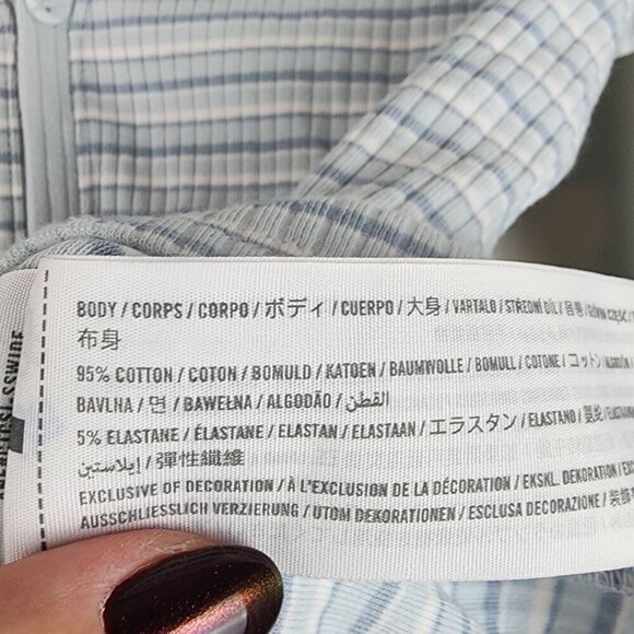 Abercrombie Kids girls 13 / 14 cropped long sleeve cardigan New blue - Picture 6 of 11